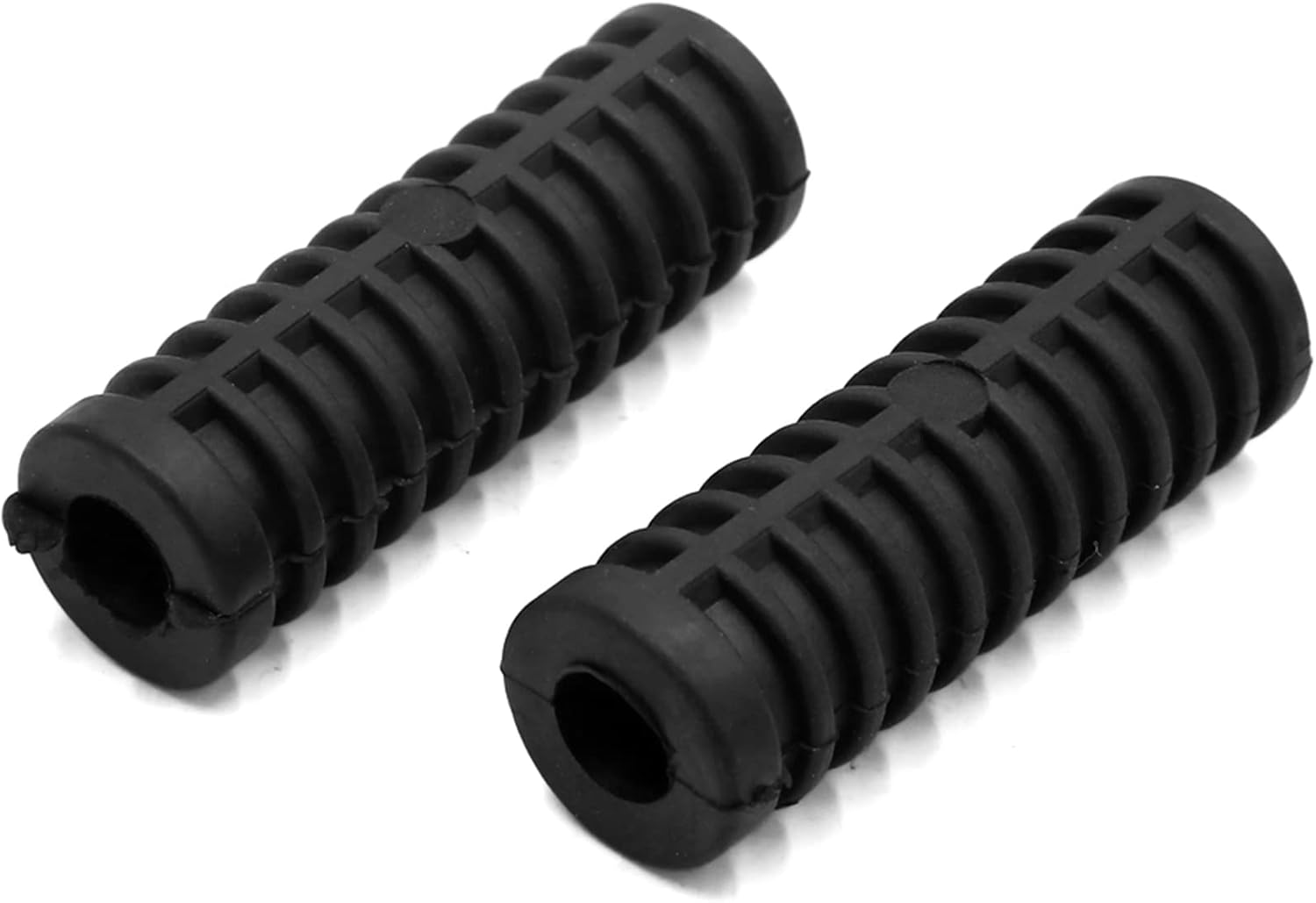 uxcell 1 par 0.591 in goma antideslizante reposapiés pedal pie clavija cubierta Shell negro para motocicleta