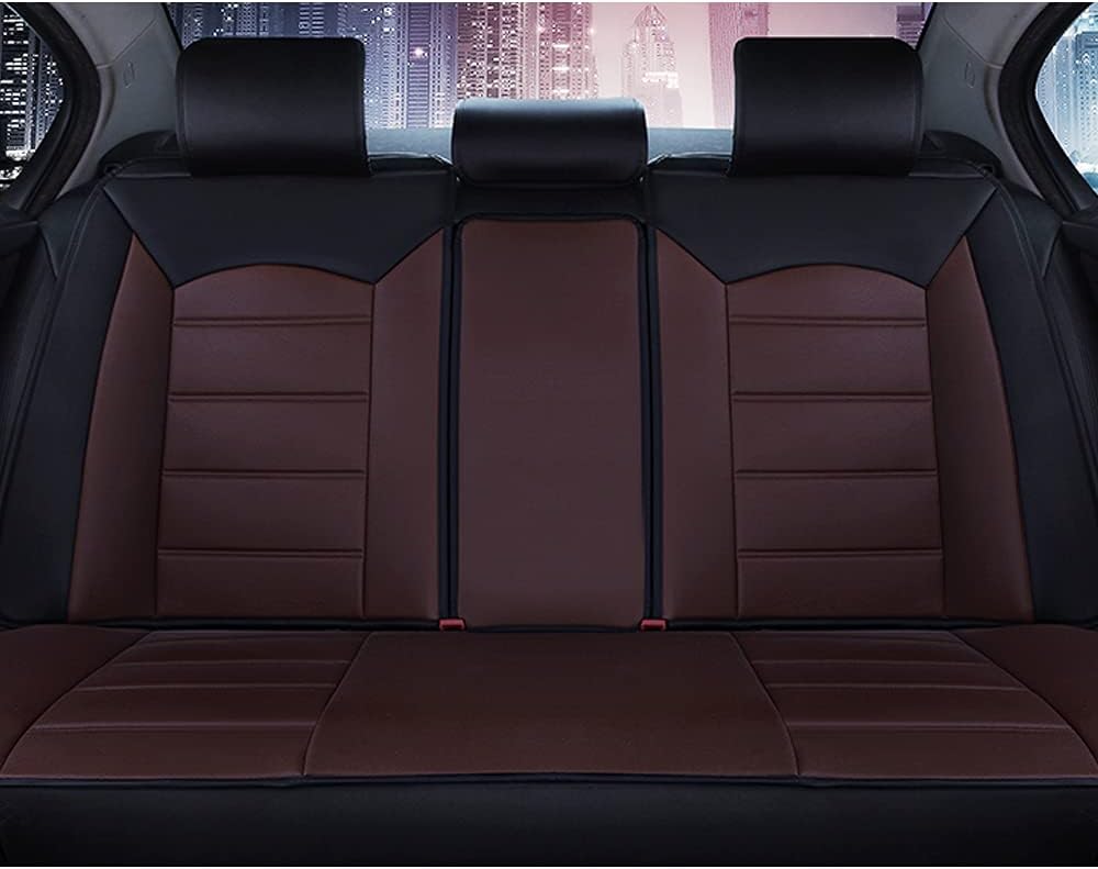 Fundas de asiento de automóvil para Volvo XC40, fundas de cojín de cuero sintético para 5 pasajeros, transpirables e impermeables, color negro café