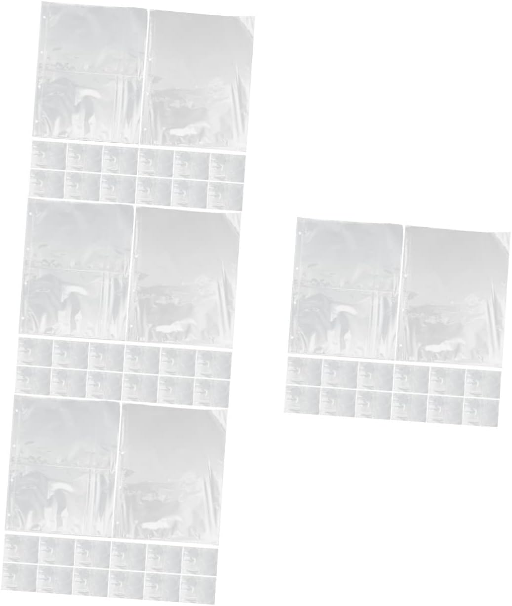 Ciieeo Álbum de almacenamiento A4, 200 unidades, monederos, monederos para fotos, protector de hojas transparentes, carteras para coleccionistas,