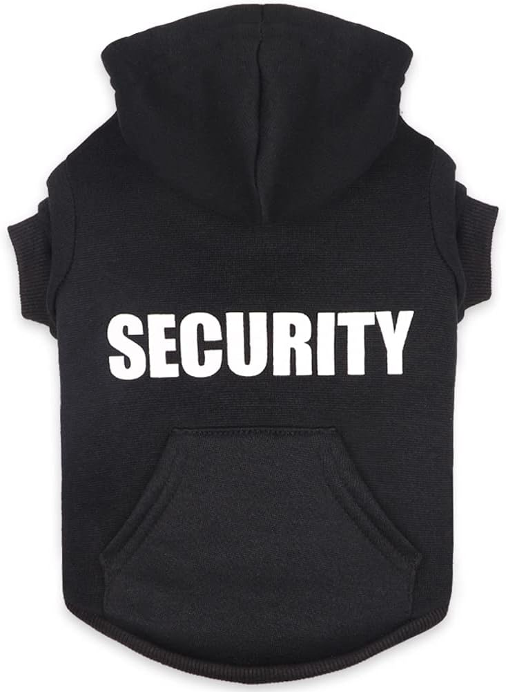 Uteuvili – Sudadera de seguridad con capucha para perros – Suave ropa de vellón cepillado para perros – Sudadera con capucha y bolsillo para perros