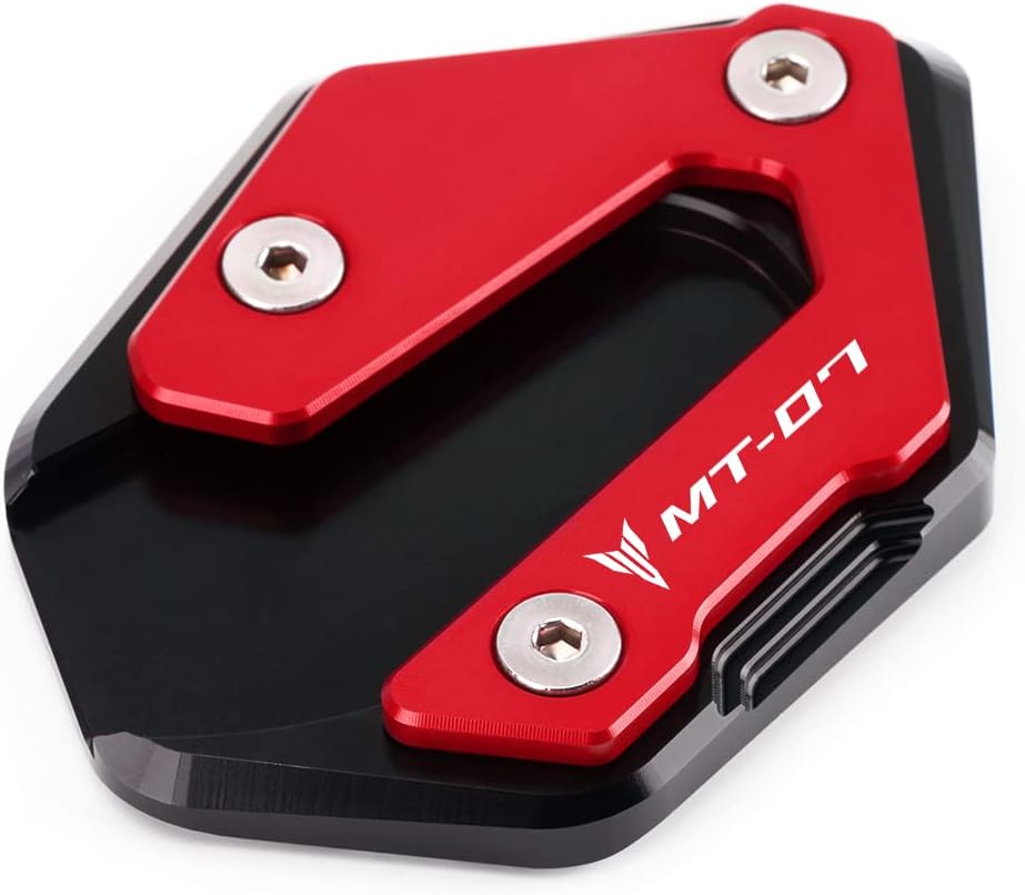 Placa de soporte de extensión de soporte lateral para motocicleta compatible con YAMAHA MT-07 2014-2023  Soporte de almohadilla de pie Accesorios