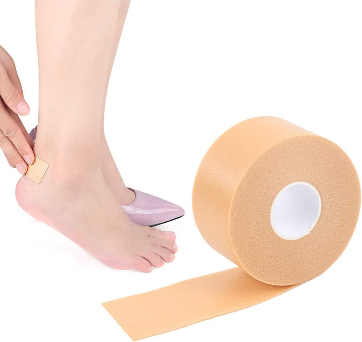 Moleskin – Rollo de 2 piezas multiusos antideslizante para el cuidado de los pies, almohadillas de ampollas adhesivas impermeables con cinta de