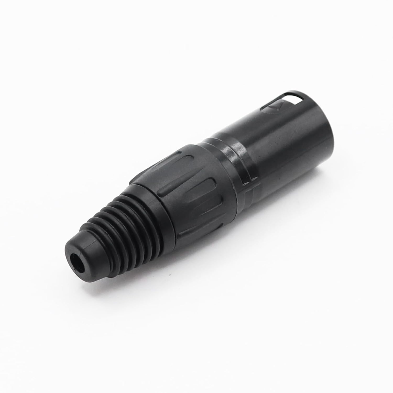Conector de cable XLR de 5 pines XLR de 5 pines, conector macho de micrófono, conector de cable de micrófono, adaptador de audio, negro, paquete de 2