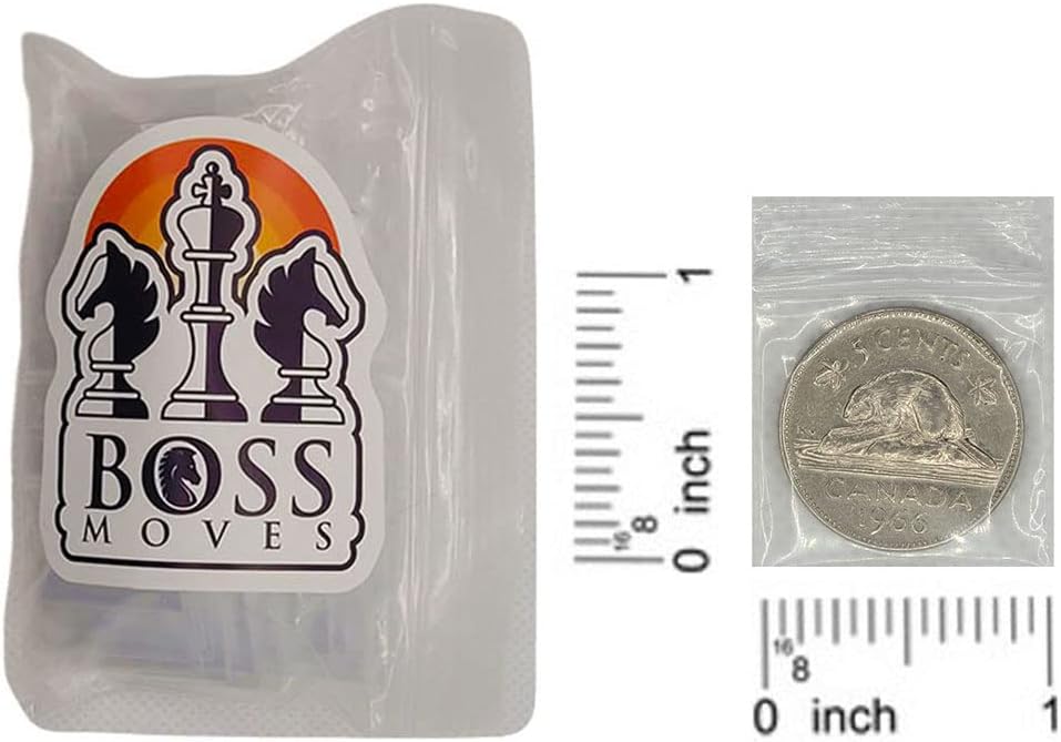 Boss Moves – Fuerte y fácil de usar mini bolsas con cremallera, 200 bolsas con cremallera de varios tamaños 1 x 1 pulgada (100) y 2 x 2 pulgadas