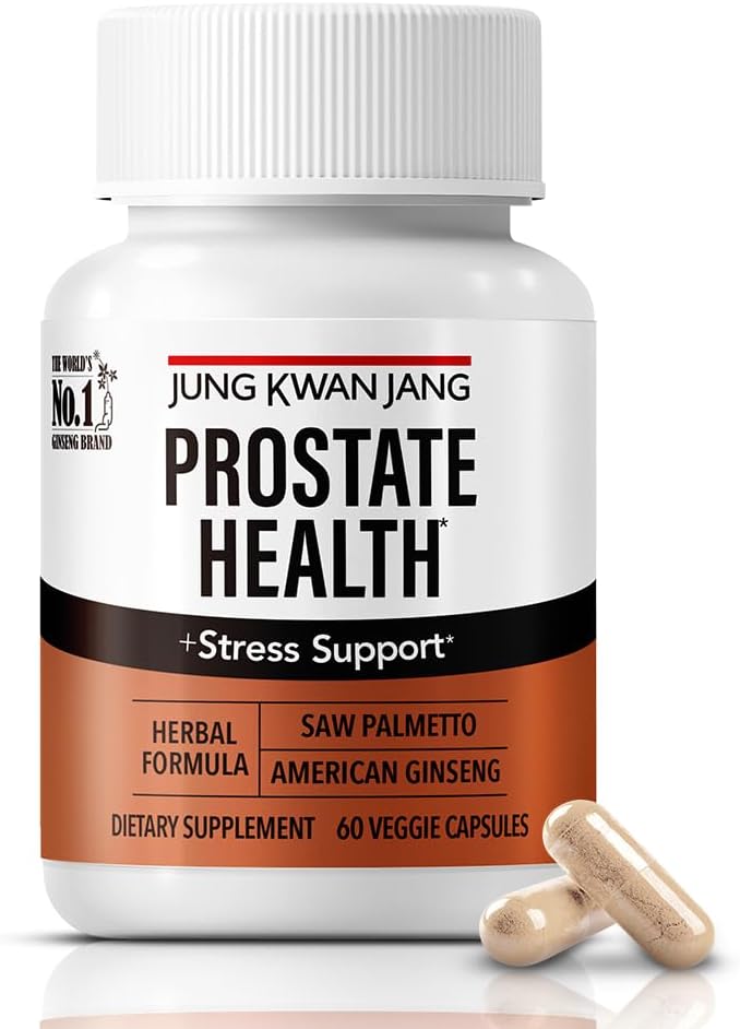 JungKwanJang Salud de próstata con palma enana americana y ginseng americano para próstata, resistencia, apoyo para la pérdida de cabello,