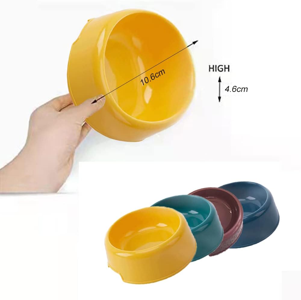 BOCHO Tazones de plástico para perros, platos de comida y cuenco de agua para perros, gatos u otros animales pequeños, juego de colores (colores del