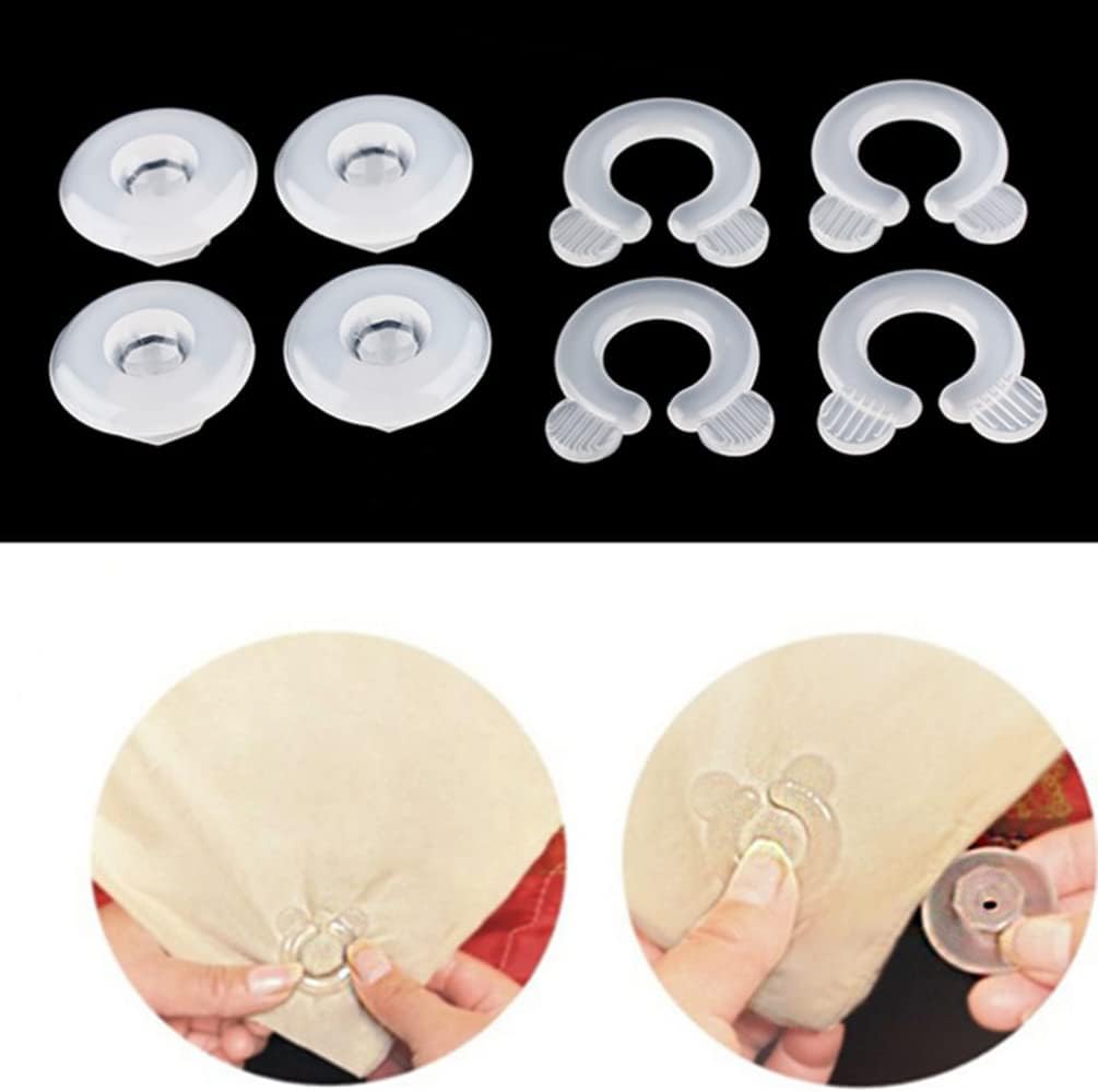 ULTNICE 4 clips para sábanas, pinzas para sábanas, clip fijador de edredón, correas de soporte para sábanas para el hogar