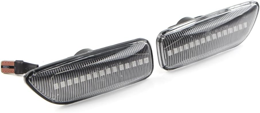 GZYF Luces de marcador laterales para guardabarros delanteros para Volvo S60 S80 MK1 V70 MK2 XC70 XC90 lente transparente, luz ámbar