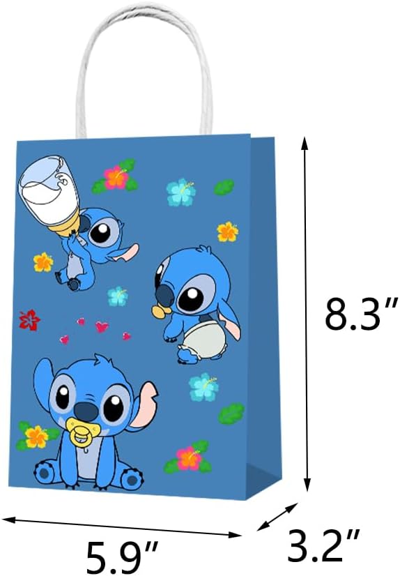 Minamihong Bolsas de recuerdo de fiesta, 15 unidades para bolsas de regalo de alienígenas azules, bolsas de dulces azules para alienígenas azules