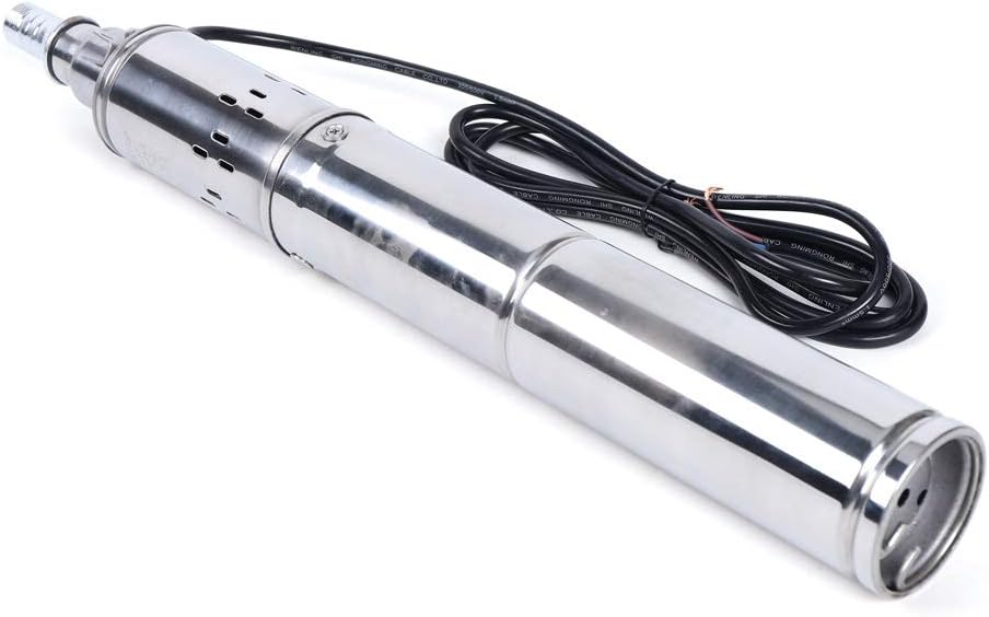 24V 370W Bomba de agua solar de pozo profundo Bomba sumergible solar de acero inoxidable, 2860rMin Bomba de agua profunda de CC de alta eficiencia