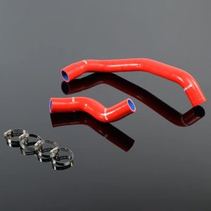 PIT66 Kit de manguera de calentador de silicona, compatible con Nissan Skyline GTR RB26DET R22 R33 R34 rojo con abrazaderas PIT66 Kit de manguera de calentador de silicona, compatible con Nissan Skyline GTR RB26DET R22 R33 R34 rojo con abrazaderas