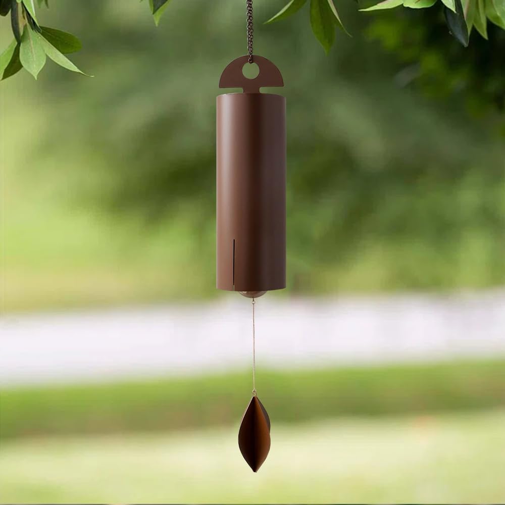 Campana de resonancia profunda de 42 pulgadas, campanilla de viento conmemorativa con tonos melódicos relajantes, campanillas de viento de un solo