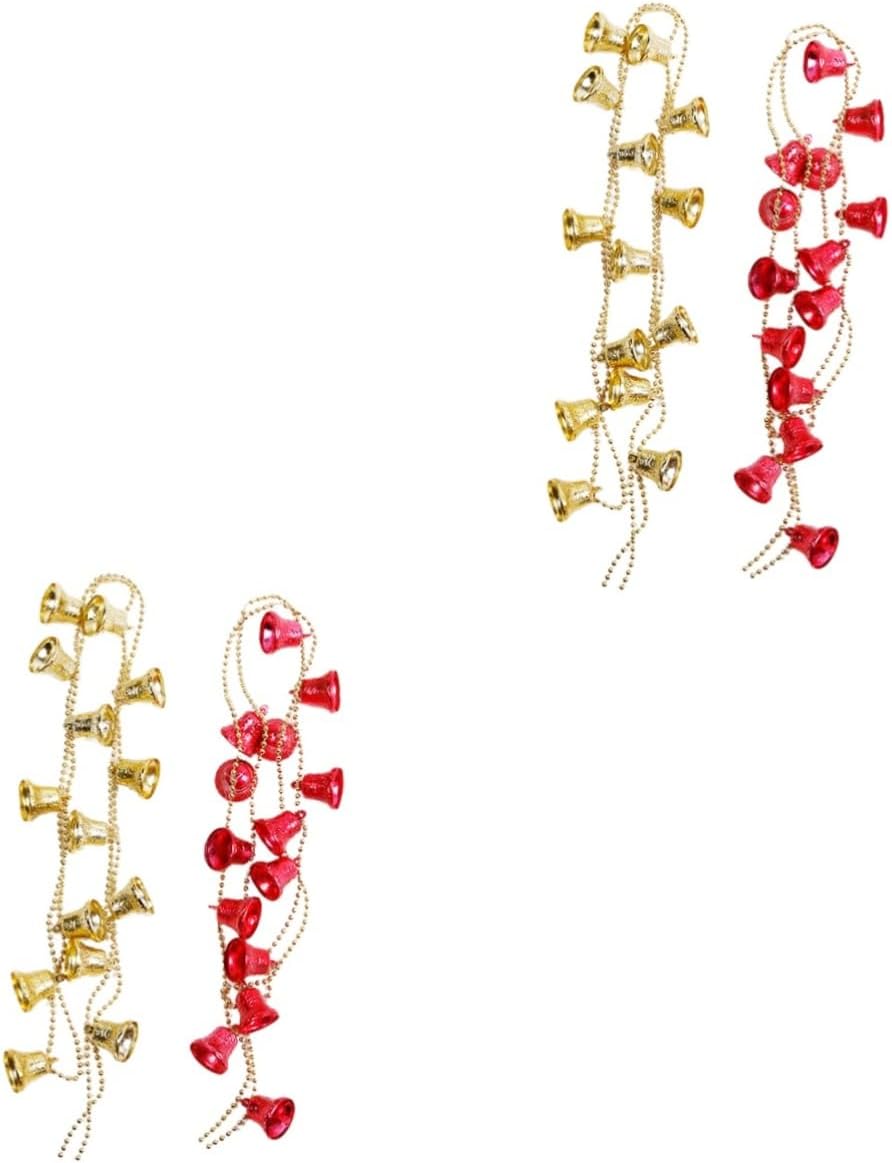 NOLITOY 4 guirnaldas colgantes de Navidad para escaleras, mantel de Navidad, guirnalda colgante de árbol de Navidad, guirnalda decorativa de Navidad
