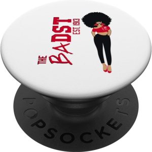 Sassy Afro Lady Heels The Badst Love Elephant PopSockets Standard PopGrip Sassy Afro Lady Heels The Badst Love Elephant PopSockets Standard PopGrip