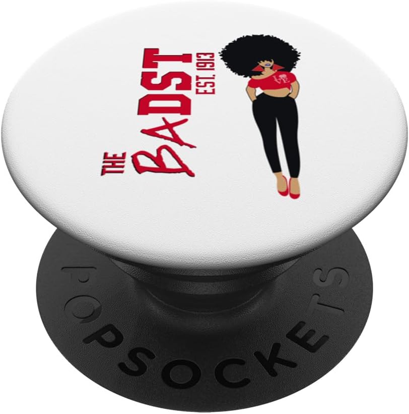 Sassy Afro Lady Heels The Badst Love Elephant PopSockets Standard PopGrip