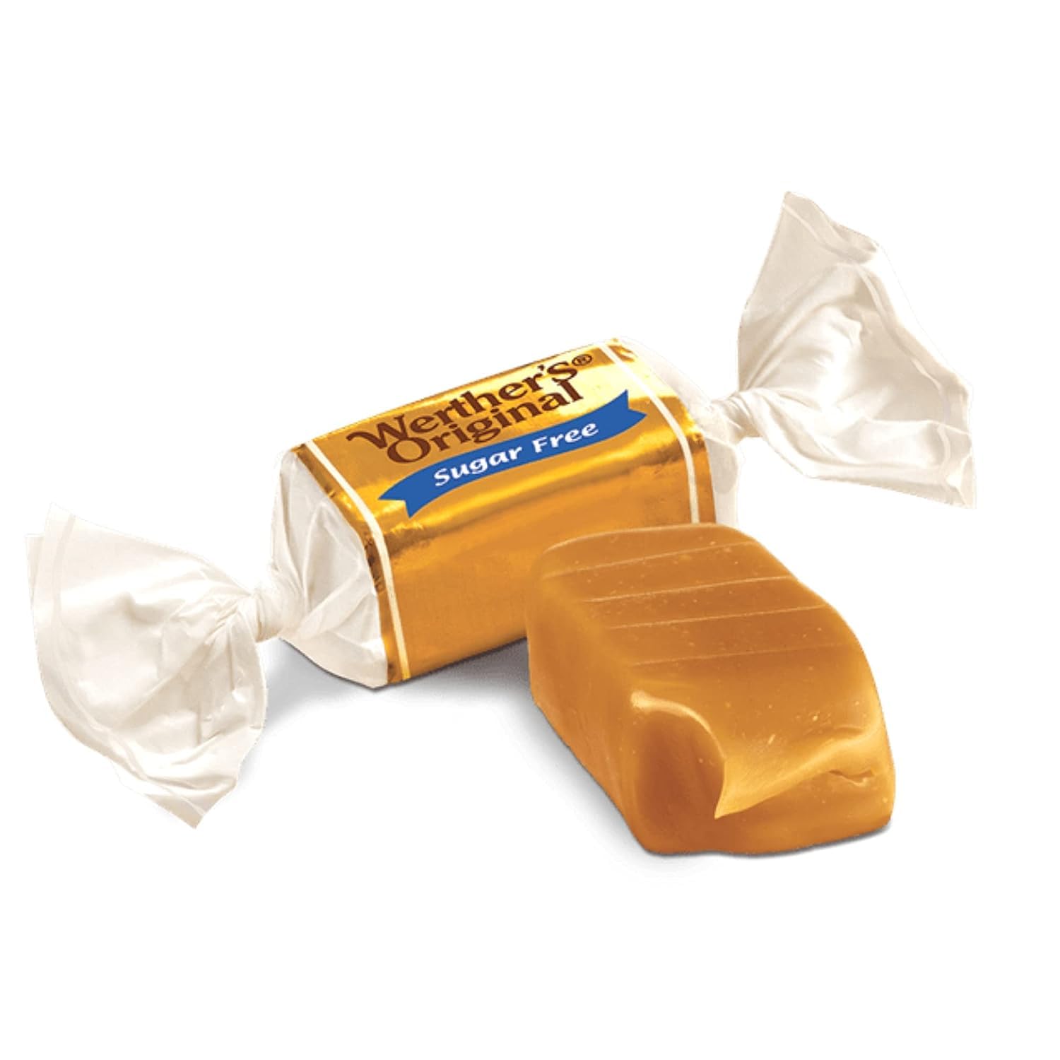 Werther’s – Caramelos masticables originales sin azúcar, dulces envueltos individualmente para adultos, paquete de 2