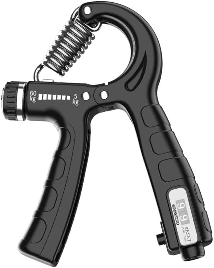 Fortalecedor de agarre de mano, entrenamiento de agarre de mano de conteo, fuerza de resistencia ajustable, agarre de mano de 11 a 132 libras,