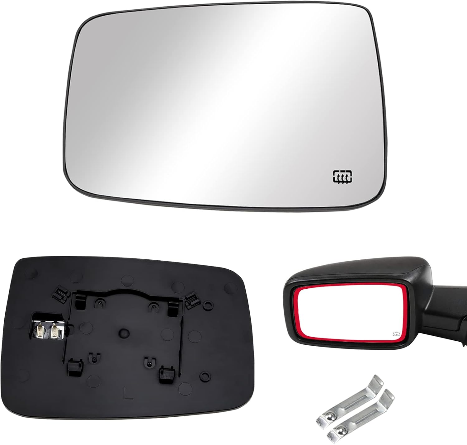 Espejo lateral del conductor de repuesto para Dodge Ram 1500 2500 2013 2014 2015 2016 2017 2018 Dodge Ram 1500 2500 – Espejo convexo, espejo