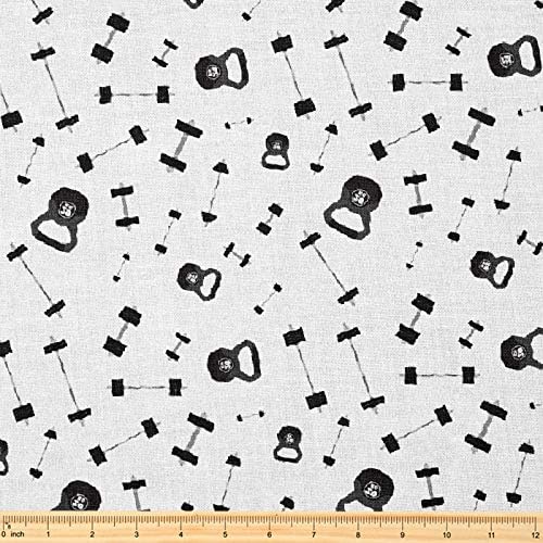 Fabric by The Yard 58 pulgadas x 1 yarda Tela decorativa para coser acolchados, ropa, manualidades, decoración del hogar (equipo deportivo,