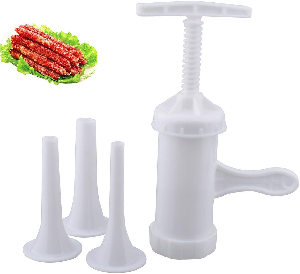 Fabricante de salchichas manual de calidad alimentaria Llenador de embutido de carne Máquina de salami manual para uso comercial y doméstico