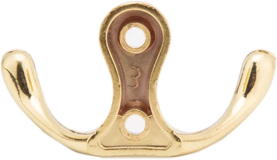 Ulifestar Perchero de metal de doble punta, gancho de pared para colgar ropa, pantalones, bolso, bata, cinturón, corbata, llave, taza, corona,