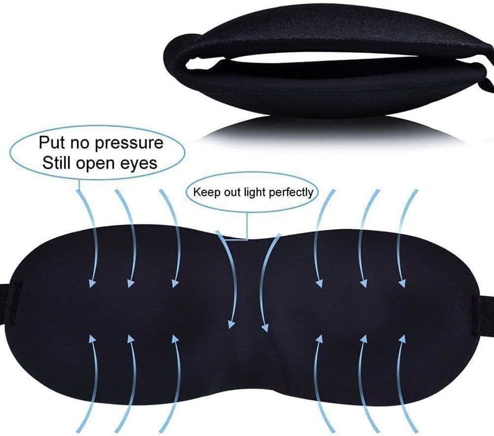 Máscara de sueño para dormir, máscara de ojos 3D para dormir, máscara de ojos para ayudar a los ojos, sombra de parche, masajeador de belleza,