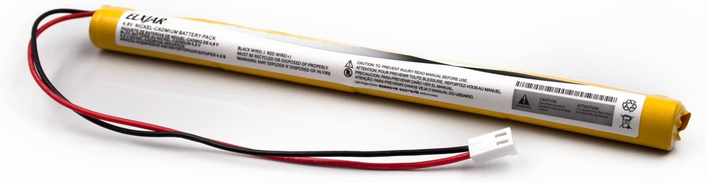 YUTSUJO Paquete de 2 baterías NICD de 4.8 V 800 mAh de repuesto para Dantona Custom-200, Evenlite B310011, BGN800-4AWP-B830EC, Guy 19537