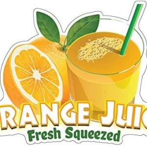 SignMission Adhesivo para camión de comida con soporte de jugo de naranja, tamaño de la calcomanía 12 pulgadas SignMission Adhesivo para camión de comida con soporte de jugo de naranja, tamaño de la calcomanía 12 pulgadas