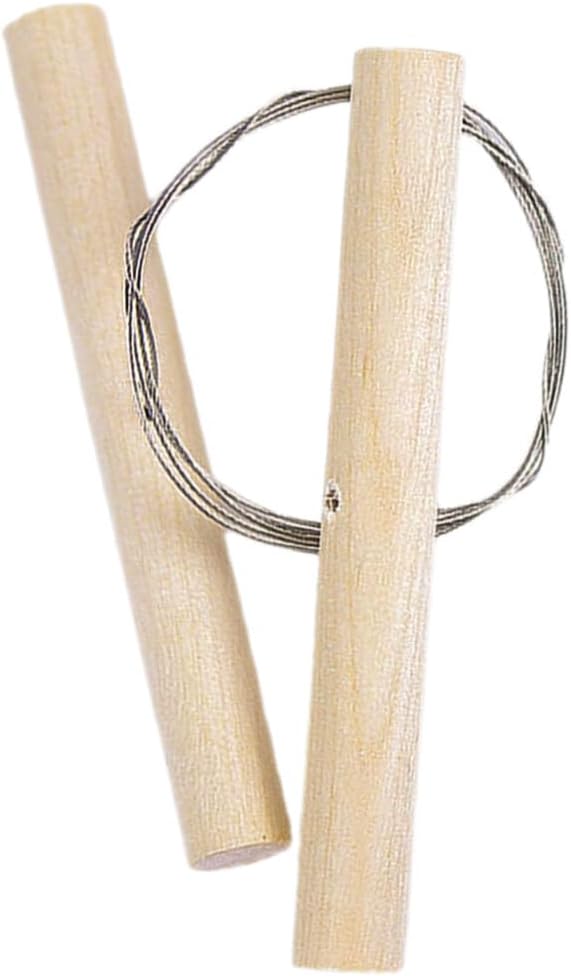 EXCEART Cortador de arcilla de alambre con mango de madera, alambre de acero, herramienta de corte de arcilla de plastilina de queso, línea de