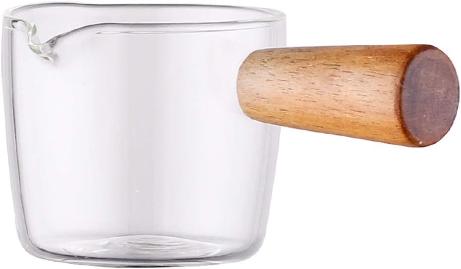 Forart Cacerolas pequeñas cacerolas pequeñas Olla de leche Sartén calentador de mantequilla Olla de café antiquemaduras con mango de madera