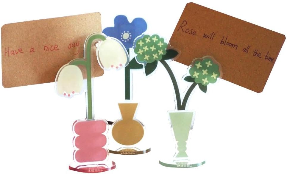 3 piezas de acrílico para escritorio, soporte de clip de flores, clip de exhibición de fotos de escritorio en casa, oficina, soporte para fotos,