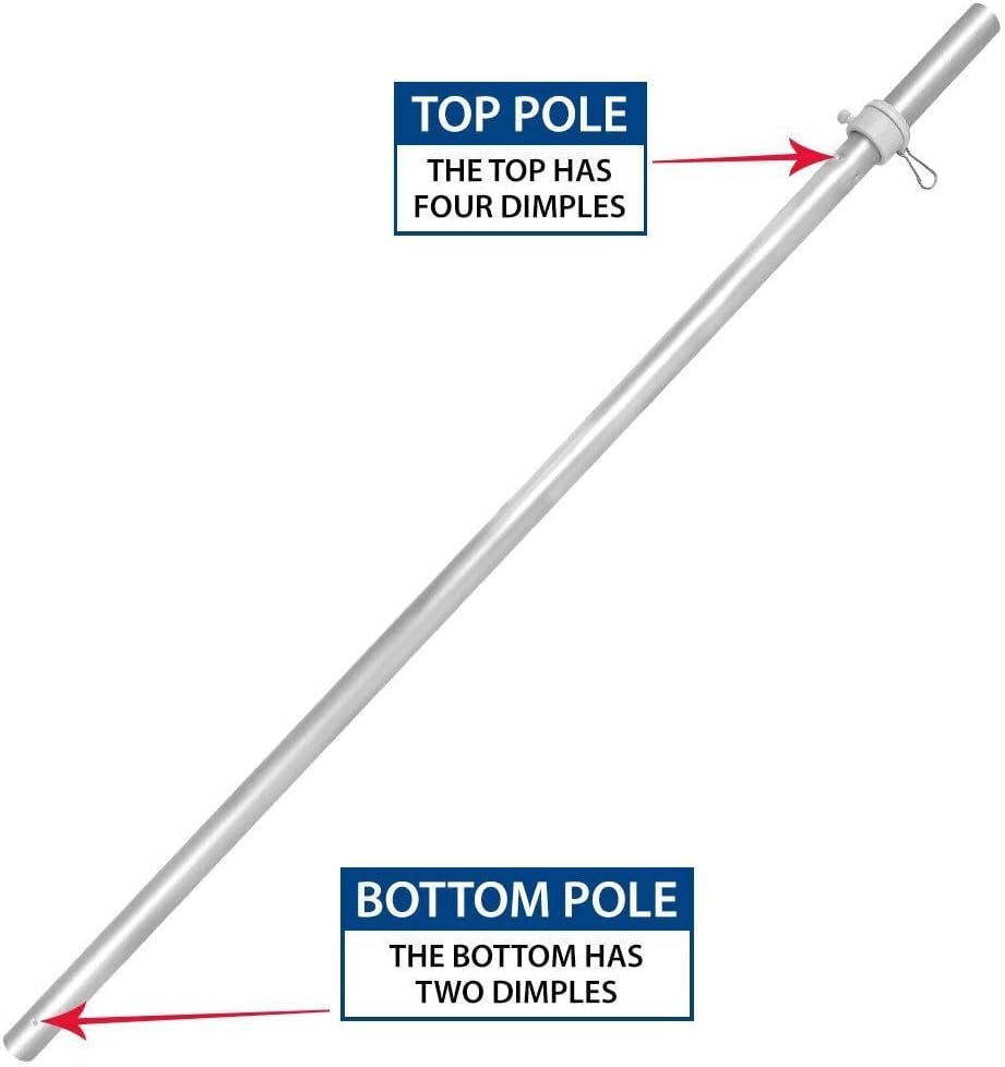 Premium Open (Red &) Windless Flag 16′ Flagpole Kit Ground