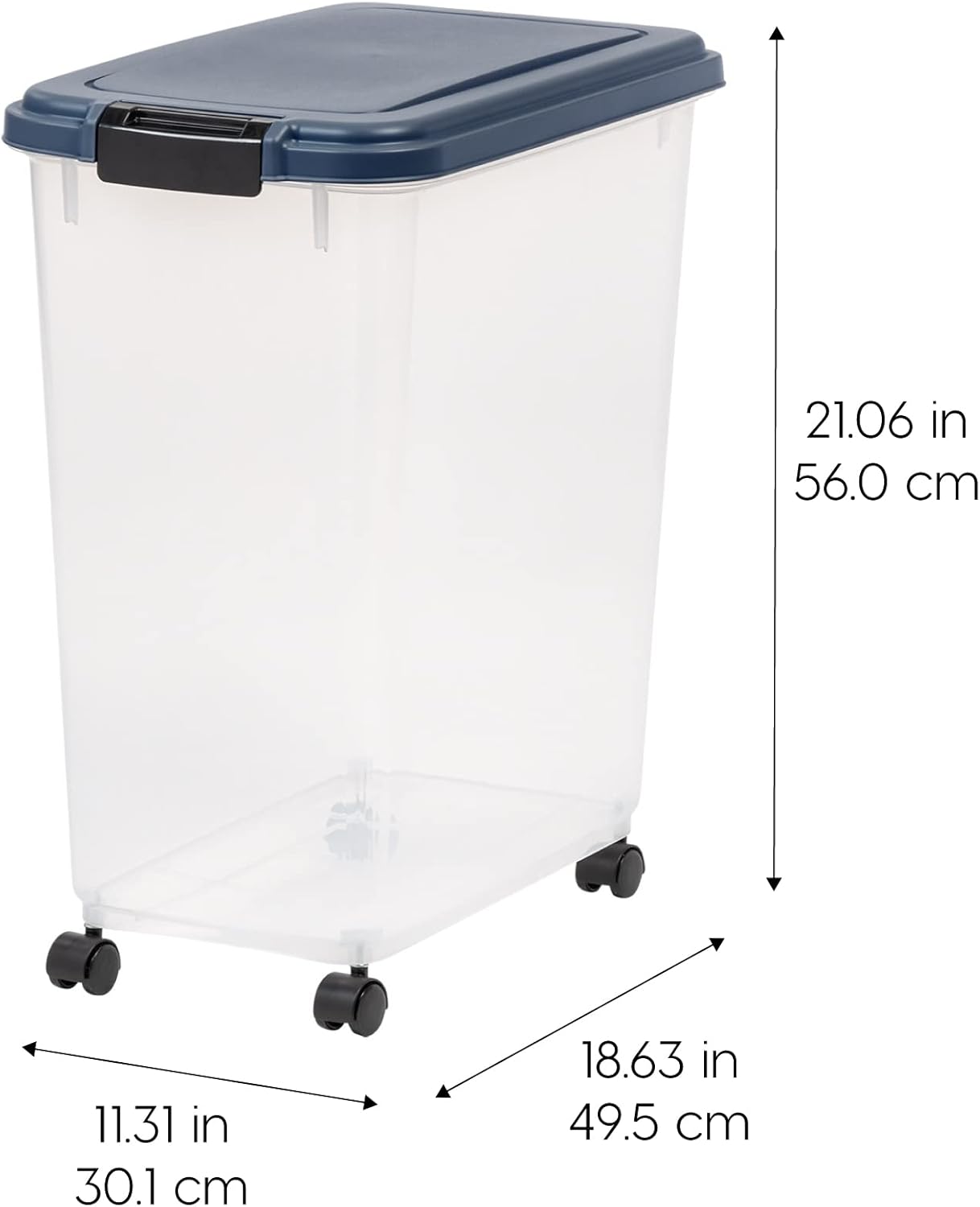 IRIS USA – Recipiente hermético de 30 libras42.7 cuartos de galón. IRIS USA WeatherPro – Contenedor hermético para alimentos para mascotas, con