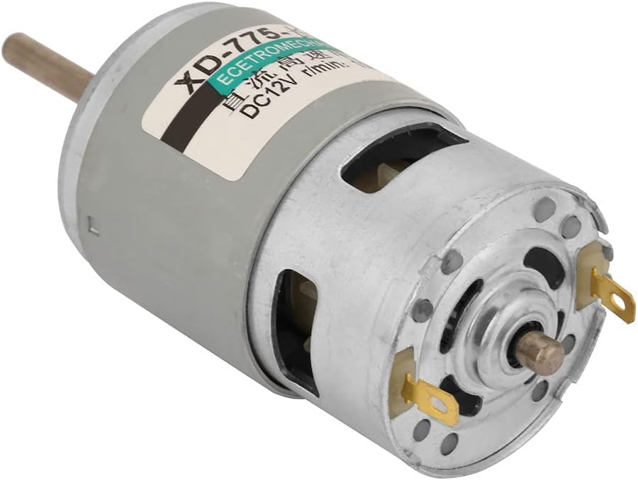 Mini motor de CC de imán permanente de 12 V24 V, 80 W, CCW 775, motor de engranaje eléctrico reversible, de alta velocidad, bajo ruido, para