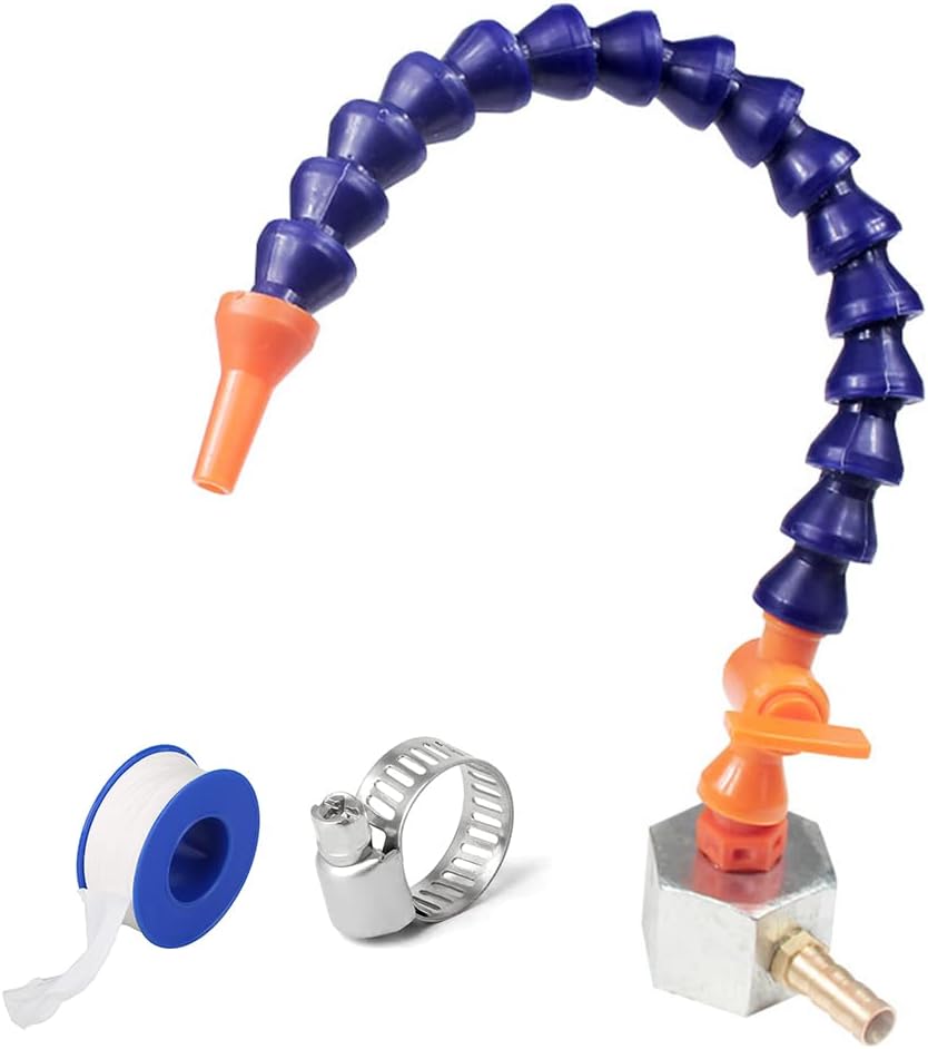 Base magnética con conector de púas + boquilla redonda de 14 pulgadas PT de plástico refrigerante con interruptor manguera de refrigeración de