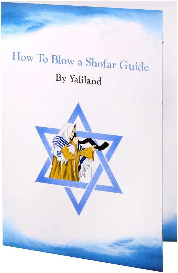 SHOFAR Set Full Natural Kudu Horn Yemenite + Bolsa + Guía + Estuche de transporte (30-32 pulgadas) de Israel