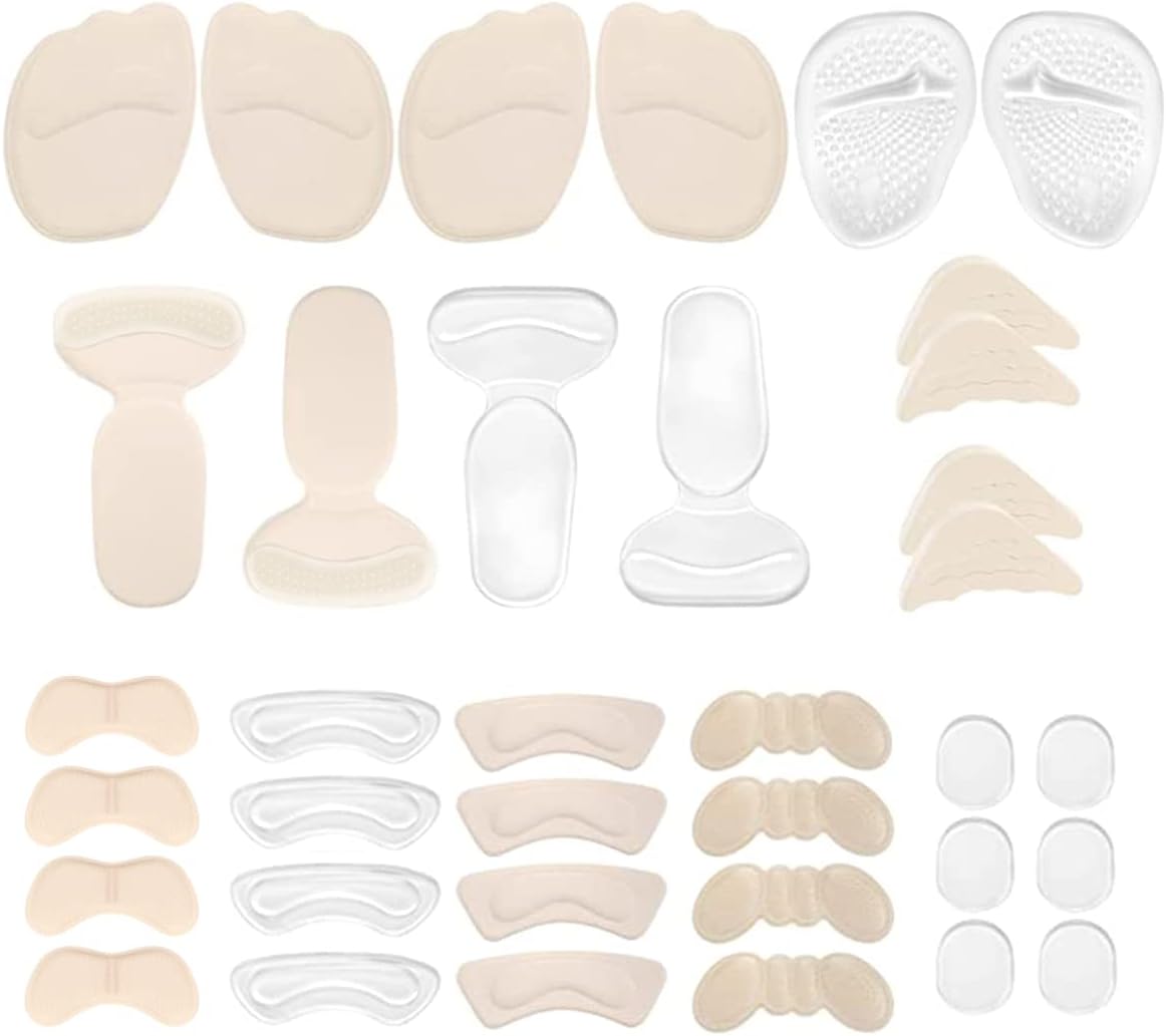 Cojines de talón para zapatos, almohadillas de talón para zapatos que son demasiado grandes, cojines de talón para mujeres y hombres, parte