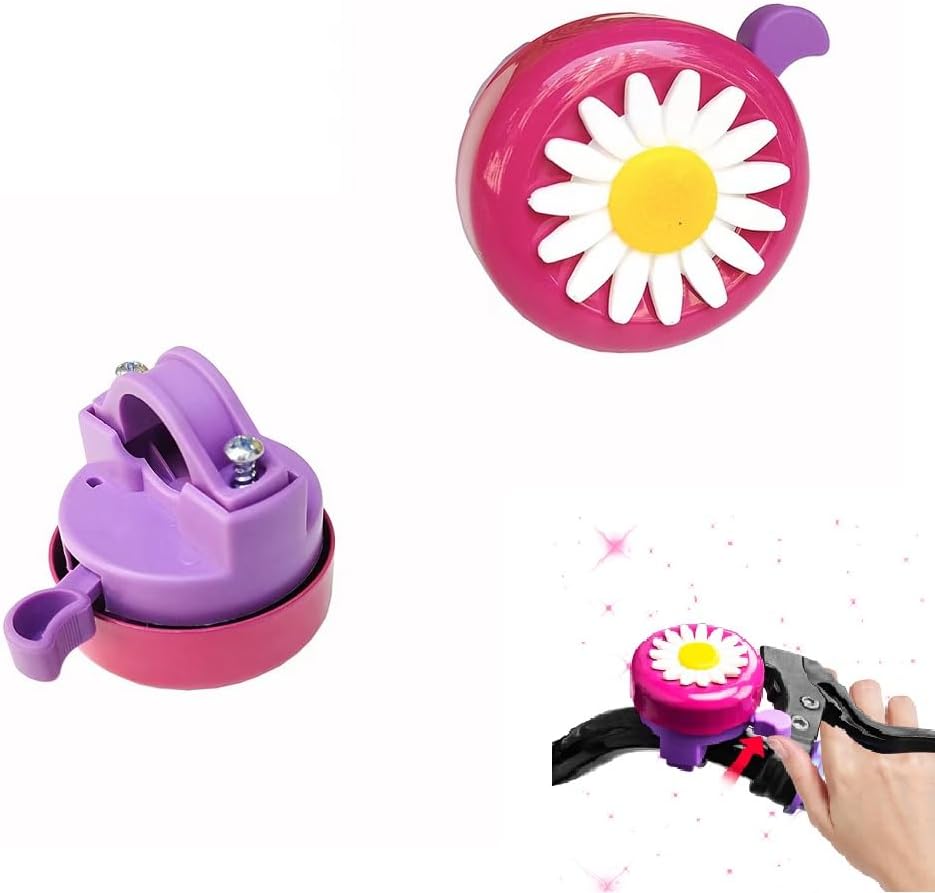 Cesta de bicicleta para niñas, cesta de bicicleta para manillar con collar de unicornio, campana de bicicleta, serpentinas, cuentas de rueda de