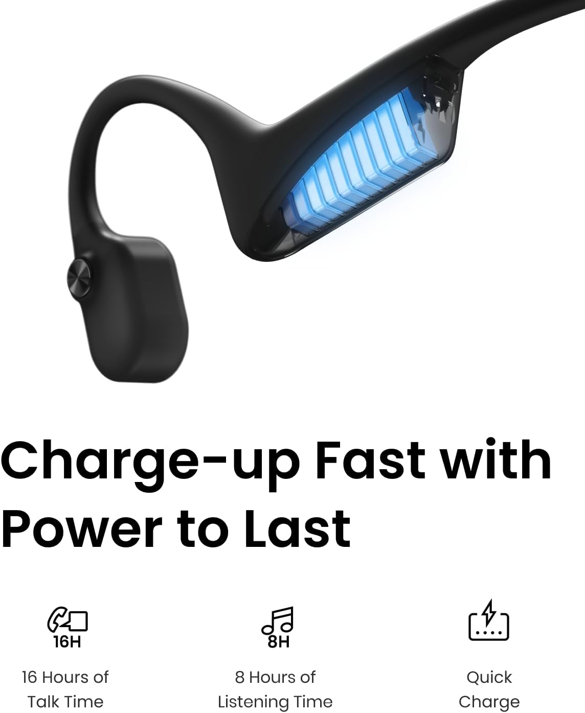 SHOKZ OpenComm2 Auriculares de conducción ósea de oído abierto, auriculares inalámbricos Bluetooth para computadora con micrófono de cancelación de