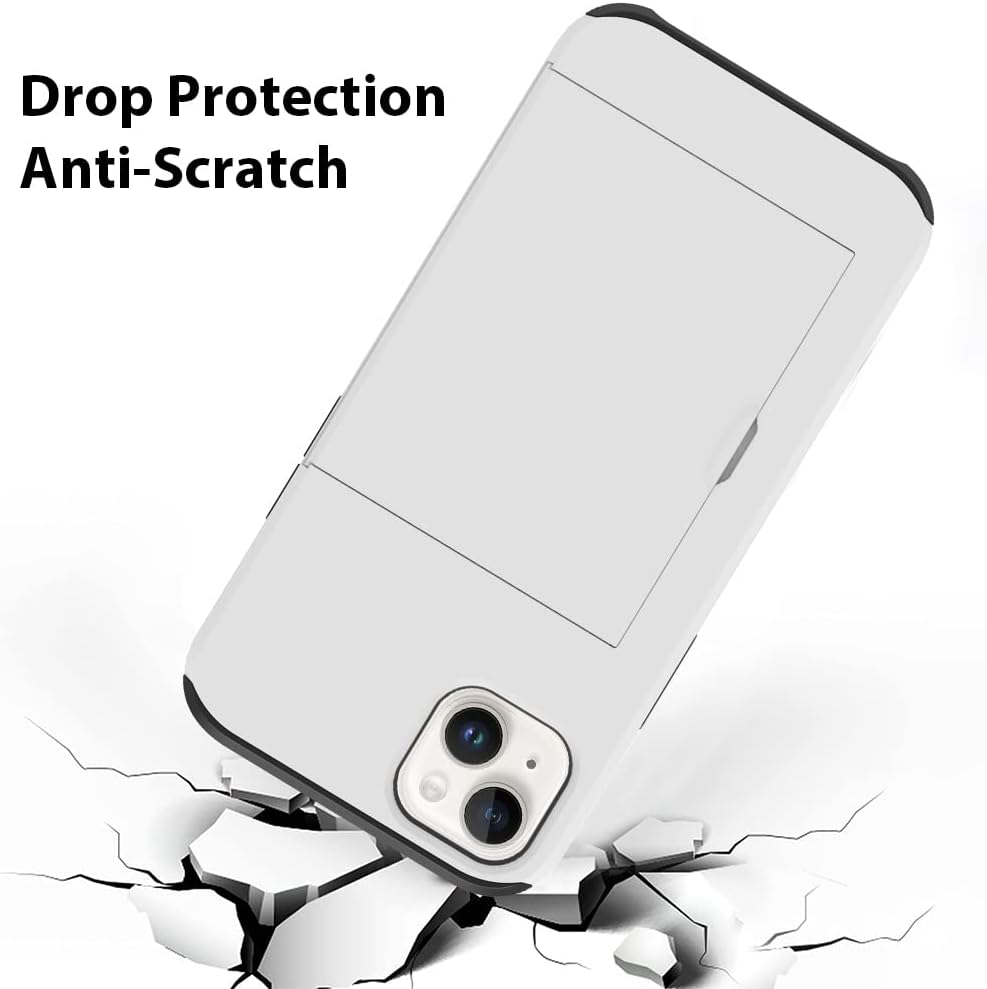 ZIYE Funda para iPhone 13 Mini con tarjetero, para iPhone 13 Mini, funda tipo cartera antiarañazos, doble capa, bolsillo oculto, a prueba de golpes,