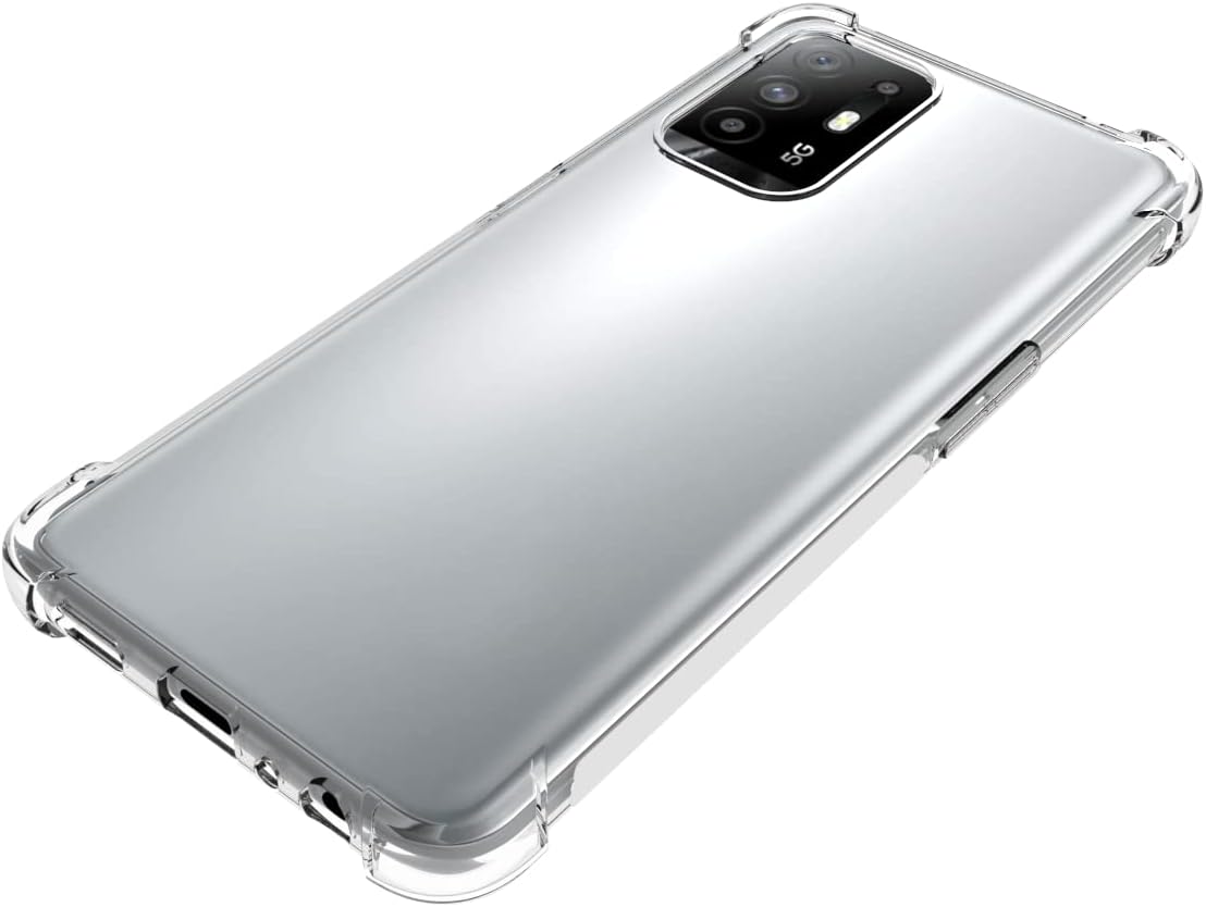 Funda para Oppo Reno 5Z  Oppo F19 Pro PlusOppo A94 5G  Oppo A95 5G Transparente TPU Cuatro Esquinas Funda Protectora Transparente Suave