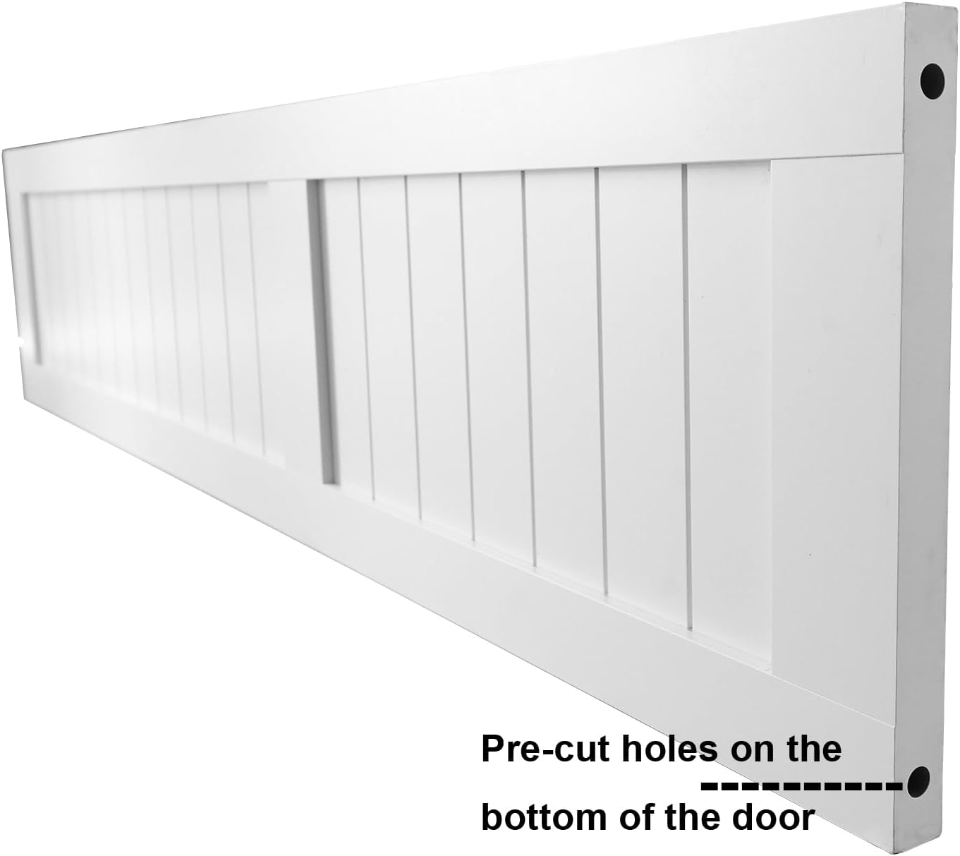 DIYHD Puerta de armario plegable blanca de 67 x 84 pulgadas con 75 “Bi plegable puerta corredera de granero hardware