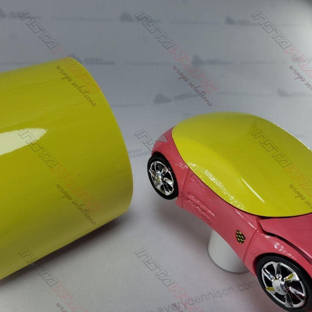Avery SW900 – Rollo de envoltura de coche amarillo brillante ambulancia  236-O  (Muestra de 3 x 5 pulgadas)  Envoltura de vinilo automotriz para