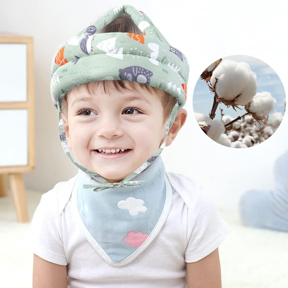 ikasus Protector de cabeza de bebé, gorro de protección de cabeza para niños pequeños, casco de protección suave para bebé, casco de seguridad sin