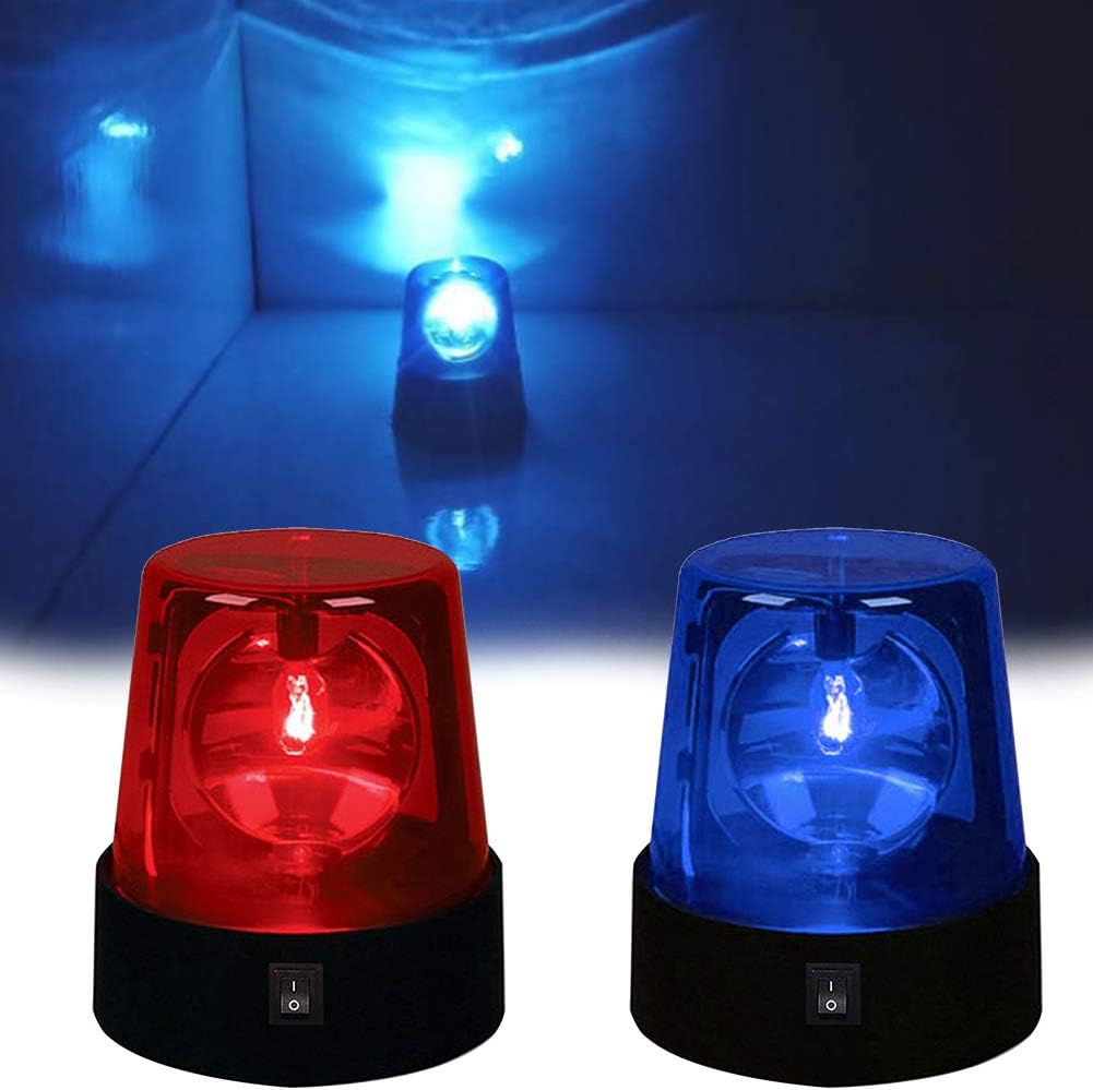EKDJKK Lámpara de fiesta intermitente roja giratoria de 3 pulgadas, luz estroboscópica de DJ, luces de advertencia de seguridad intermitentes de 360