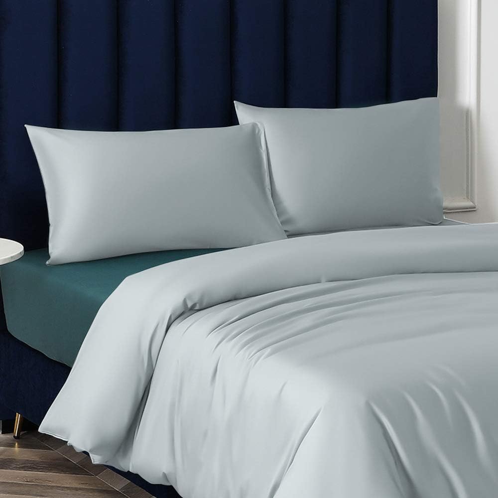 NTBAY – Fundas de almohada de satén con cremallera, súper suaves y lujosas fundas de almohada
