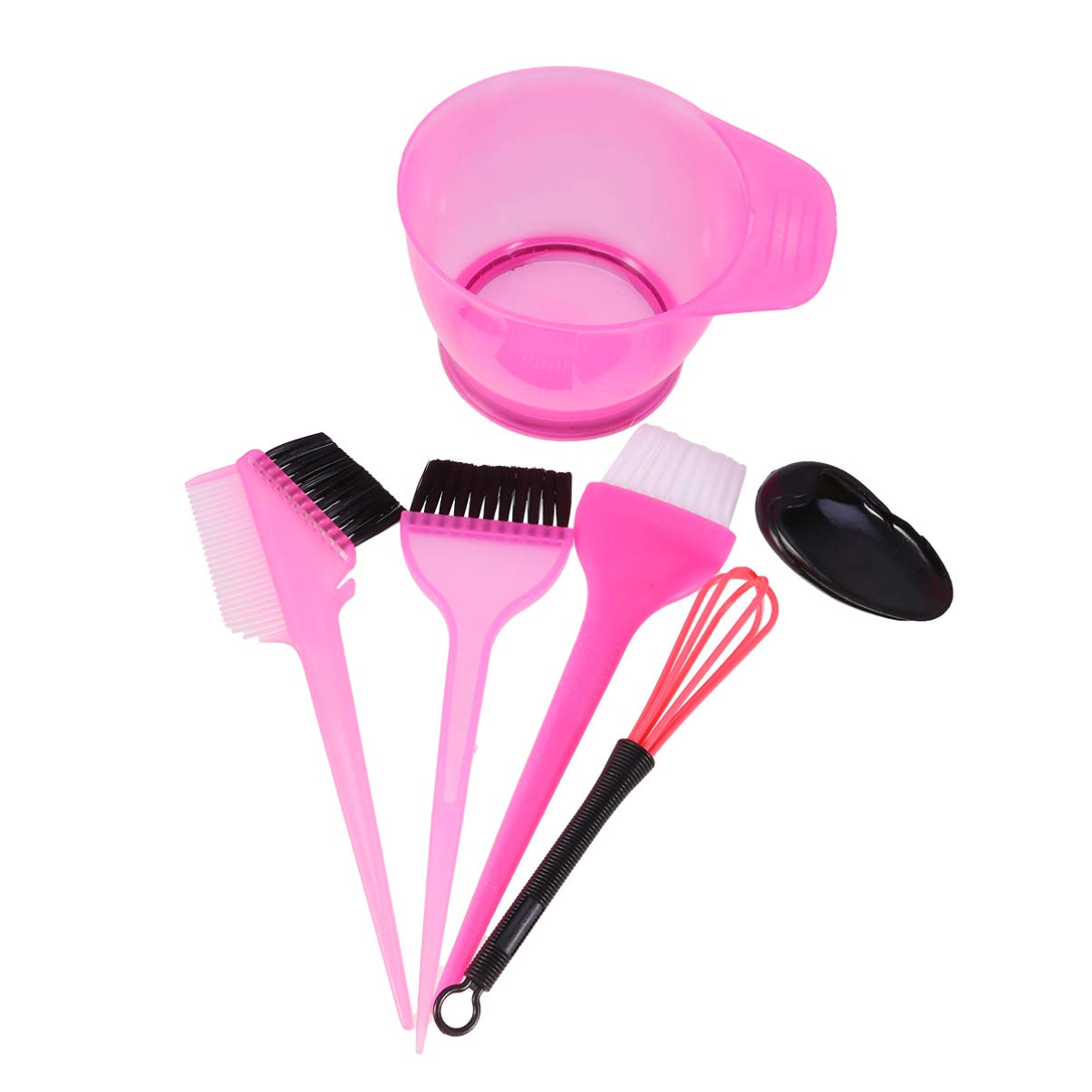 Beaupretty Kit de coloración de tinte para el cabello de 6 piezas con cuenco de color de cabello, cepillo de teñido de cabello, kit de herramientas