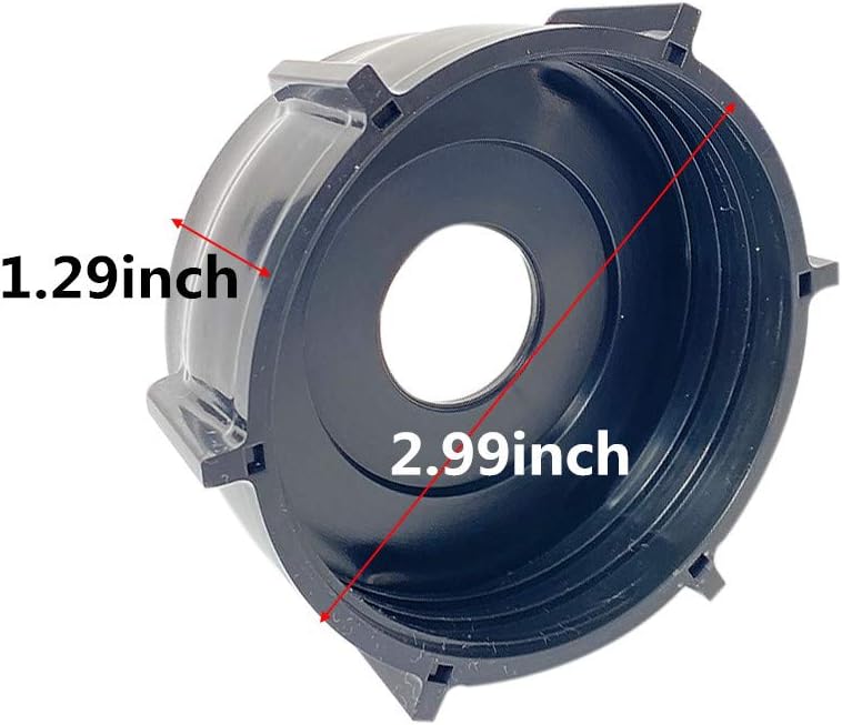 Piezas de repuesto Conjunto de tarro de vidrio de 6 tazas con cuchilla, junta, tapa inferior, tapa. Compatible con licuadoras Oster