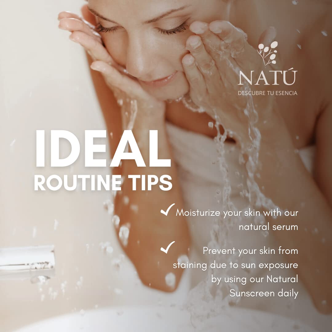 Natu – Polvo limpiador facial – Limpieza profunda de poros, ideal para puntos negros, espinillasacné, suaviza la piel y restaura el Ph,