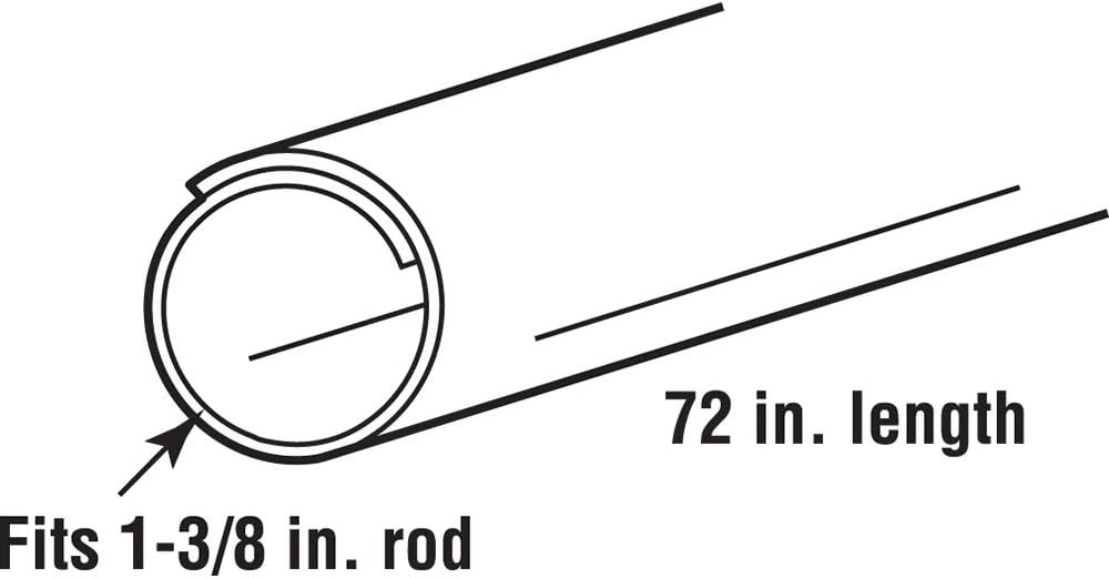 Prime-Line MP7163 – Cubiertas para barra de armario, 72 pulgadas de longitud, construcción de plástico, color blanco, se ajusta a todos los